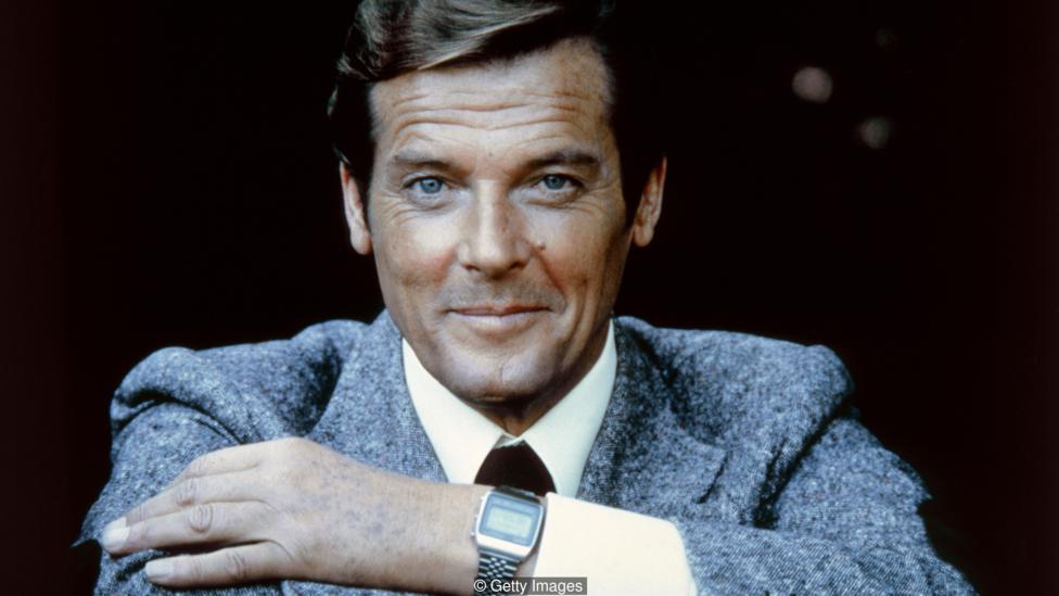 Actor Roger Moore on the set of "Moonraker". (Photo by Sunset Boulevard/Corbis via Getty Images)