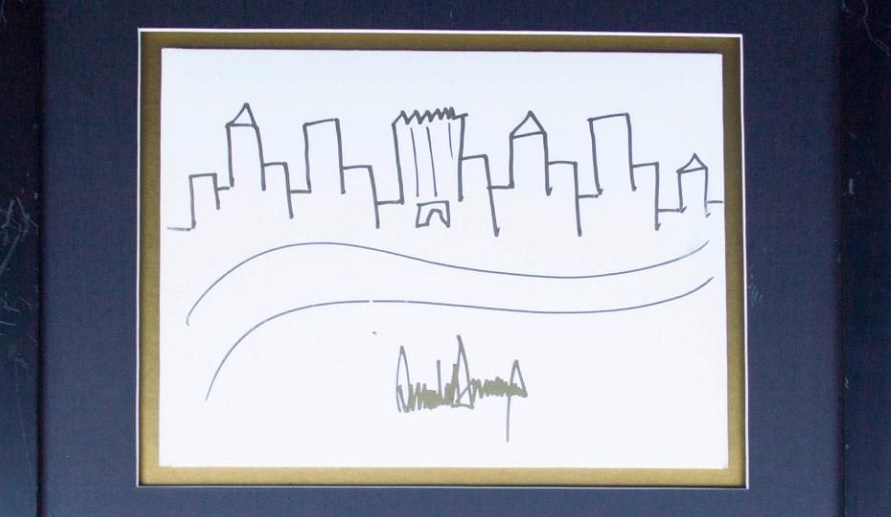 نقاشی کودکانه دونالد ترامپ با قیمت پایه ۹ هزار دلاری به مزایده گذاشته شد