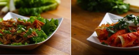 خوشمزه روز: لقمه های مرغ تریاکی با کاهو و اینچیلادای مرغ و پنیر [تماشا کنید]