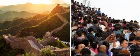 مقایسه مکان های توریستی جهان در عکس های تبلیغاتی و دنیای واقعی