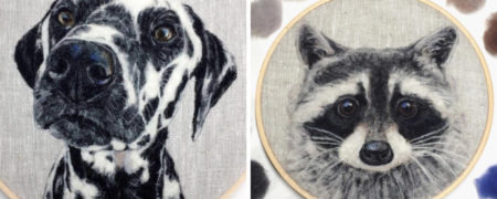 پرتره های بی نظیر حیوانات که با نخ پشمی و سوزن خلق شده اند