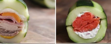 خوشمزه روز: فینگر فود با خیار و سالمون [تماشا کنید]