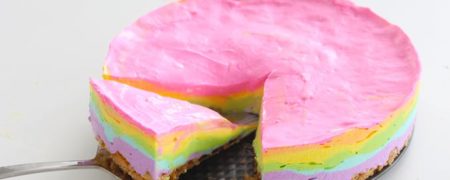 خوشمزه روز: چیزکیک رنگین کمانی [تماشا کنید]