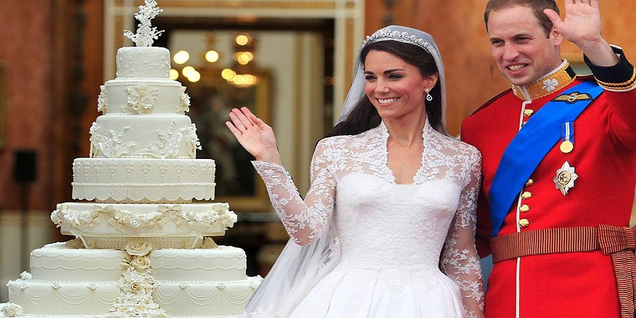 نگاهی به جالب‎ ترین کیک های عروسی خاندان‎ های سلطنتی دنیا