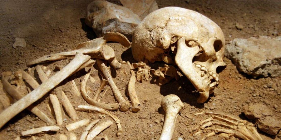 عکس جسد انسان در قبر