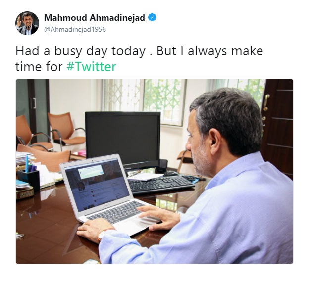 توییتر احمدی نژاد