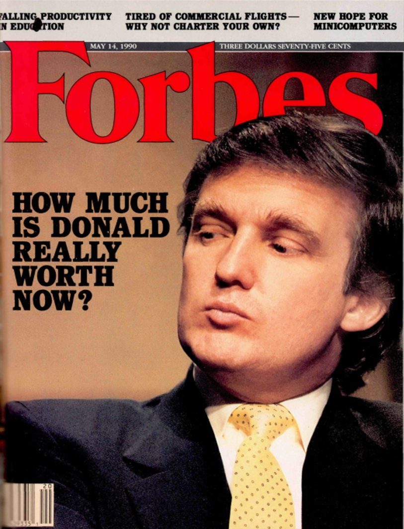 ثروت دونالد ترامپ بر اساس فهرست مجله فوربس