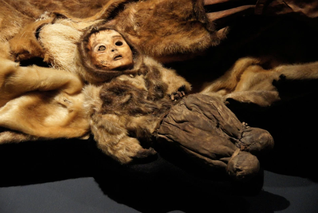 در روزهای اخیر تصاویری از مومیایی های نسبتاً سالم یک خانواده هشت نفره اسکیموهای معروف به «اینویت» (Inuit)، از جمله یک پسربچه 6 ماهه، که به مدت 500 سال در درون یخ ها منجمد شده بودند متنشر شده است.