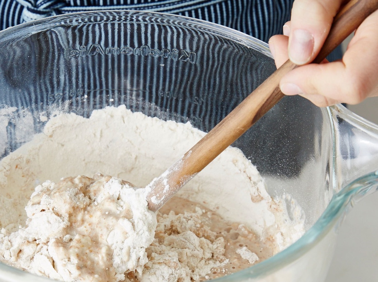 bas best bread poolish flour mixing dough