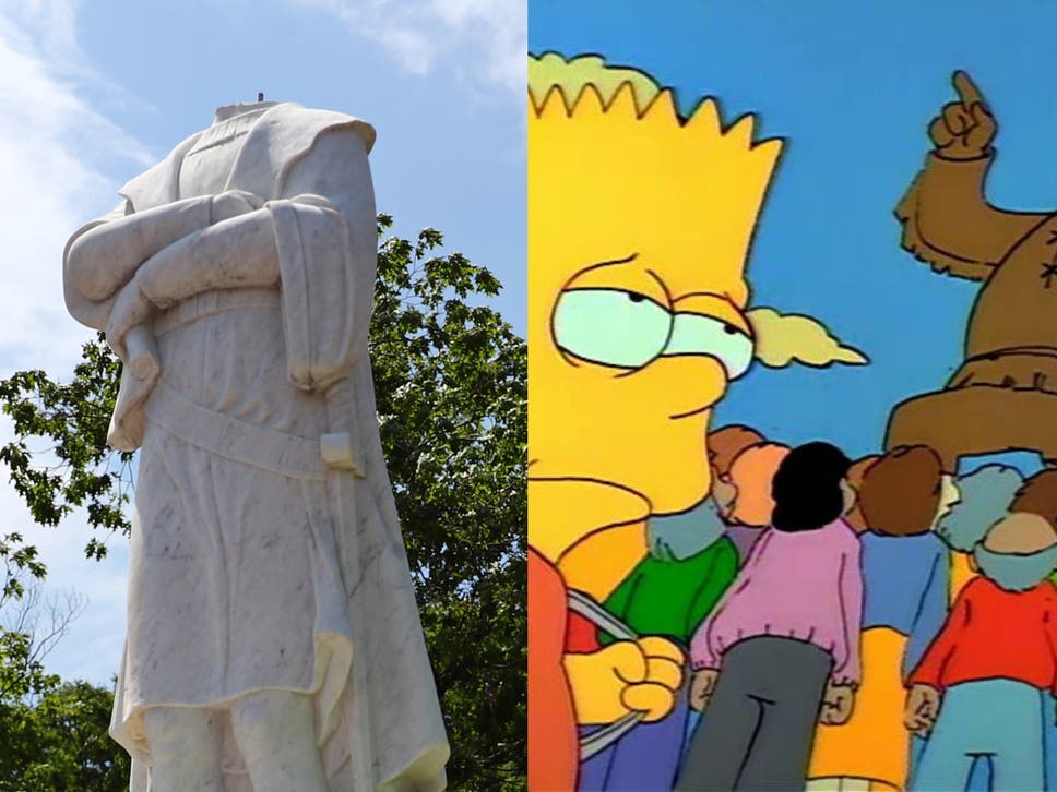 باز هم سیمپسون ها و یک پیش بینی دیگر: قطع کردن سر مجسمه کریستف کلمب