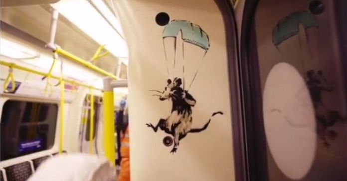 هنرنمایی بنکسی در مترو لندن با الهام از شیوع کرونا