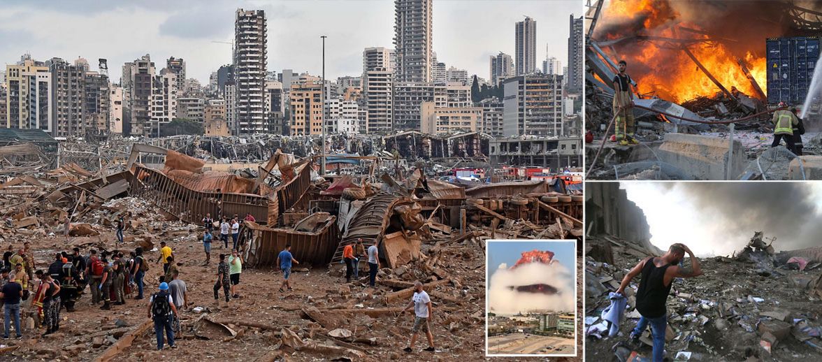 آخرالزمان در لبنان؛ تصاویر و ویدیوهای هولناک از انفجار بندر بیروت