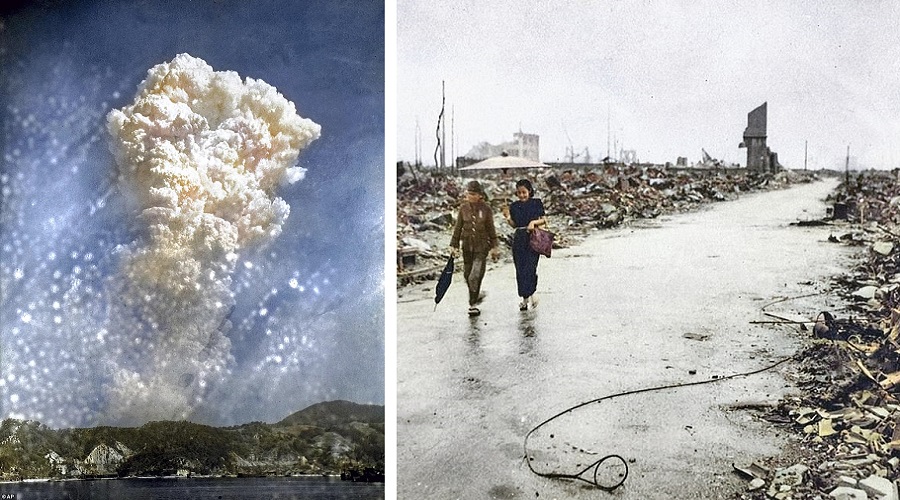 بمباران اتمی هیروشیما؛ تصاویری رنگی از یکی از بزرگ‌ترین فجایع تاریخ بشر