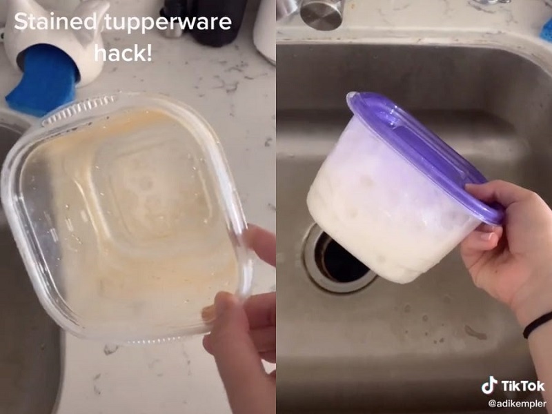 ترفند : یک روش ساده برای از بین بردن لکه های چربی داخل ظروف پلاستیکی