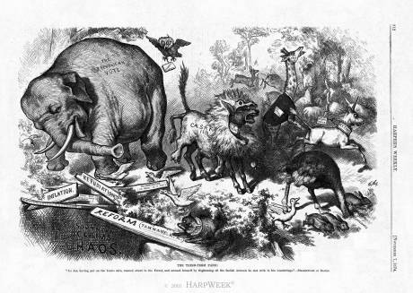 فیل و الاغ چگونه به نماد جمهوری خواهان و دموکرات های آمریکا تبدیل شدند؟