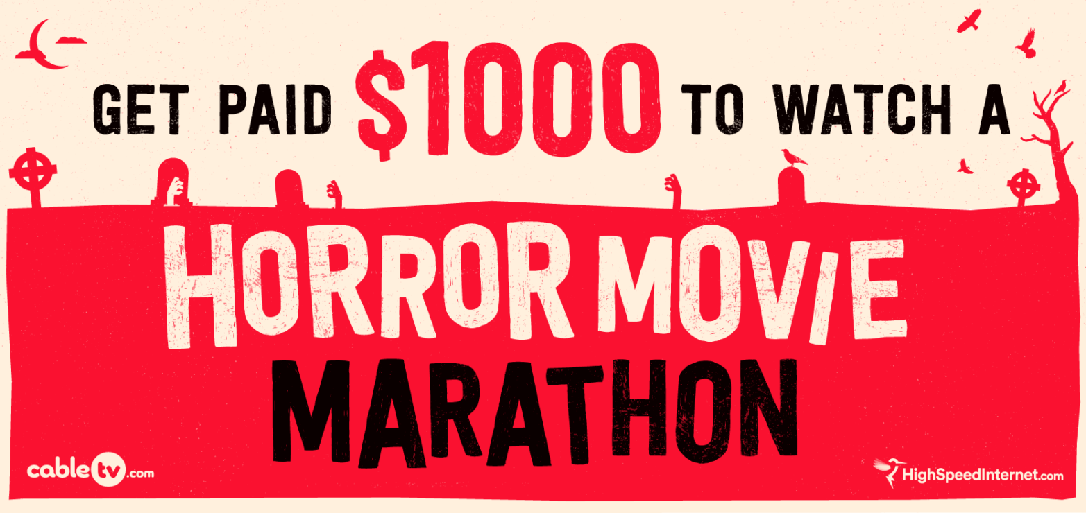 24 ساعت پیاپی فیلم های ترسناک مورد علاقه خود را ببینید و 1000 دلار جایزه بگیرید