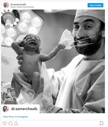 تصویری از به بدنیا آمدن یک کودک در بیمارستانی در شهر دبی با نام نوزاد امید به یکی از پربازدیدترین تصاویر شبکه های اجتماعی تبدیل شده است.