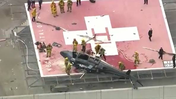 هلیکوپتری که روز جمعه در حال انتقال قلب اهدا شده به بیمارستانی در شرق لش آنجلس بود، هنگام فرود روی پشت بام بیمارستان دچار سانحه شد.