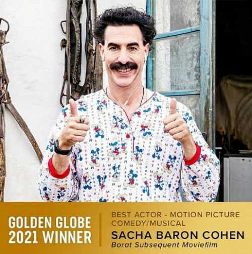 مراسم گلدن گلوب 2021 دیشب برگزار شد، در حالی که Nomadland و Borat Subsequent Moviefilm را می توان برندگان بزرگ این مراسم دانست. 