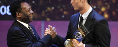 تبریک پله به کریستیانو رونالدو بابت شکستن رکوردش