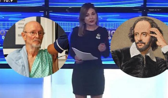 گاف مجری آرژانتینی در اعلام خبر مرگ ویلیام شکسپیر پس از تزریق واکسن کرونا