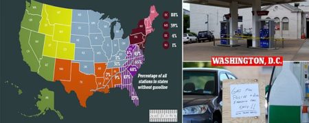 اتمام سوخت در ۸۸ درصد پمپ بنزین‌های واشنگتن دی سی و افزایش بی‌سابقه قیمت بنزین