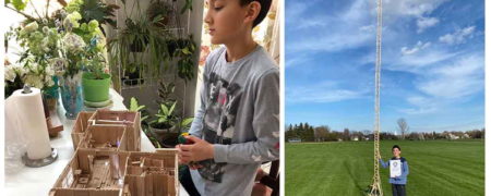 پسر ۱۲ ساله‌ای که رکورد گینس را با سازه خود شکست