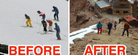 گرمایش جهانی مرتفع ترین پیست اسکی دنیا را به تعطیلی کشاند