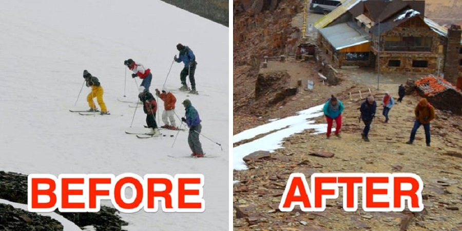 گرمایش جهانی مرتفع ترین پیست اسکی دنیا را به تعطیلی کشاند