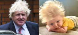 شباهت جالب موهای نوزاد انگلیسی به نخست وزیر انگلیس
