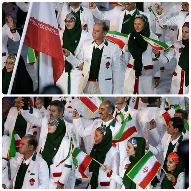 در جریان بدرقه گروه اول از ورزشکاران ایرانی اعزامی به مسابقات المپیک توکیو در ژاپن، از لباس رسمی کاروان المپیک ایران نیز رونمایی شد