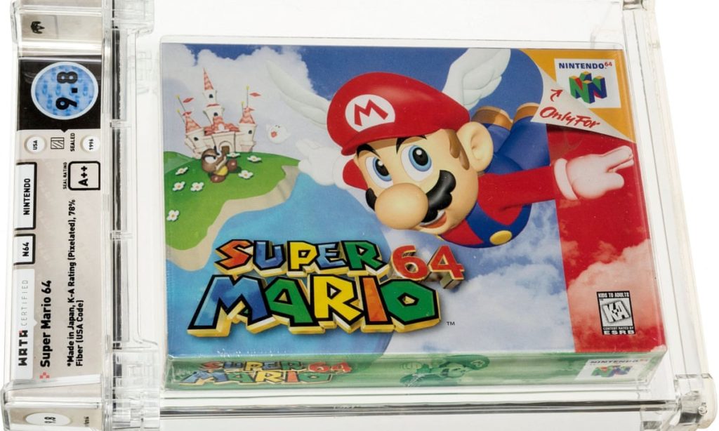 فروش یک نسخه از بازی ویدیویی Super Mario 64 به قیمت یک و نیم میلیون دلار