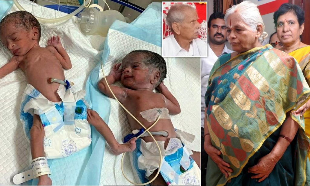 مسن ترین مادر جهان در هند از مرگ شوهر و ترس از بی سرپرست شدن دوقلوهایش می‌گوید