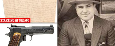 حراج تپانچه محبوب، ساعت جیبی نفیس و نامه آل کاپون به پسرش از زندان آلکاتراز