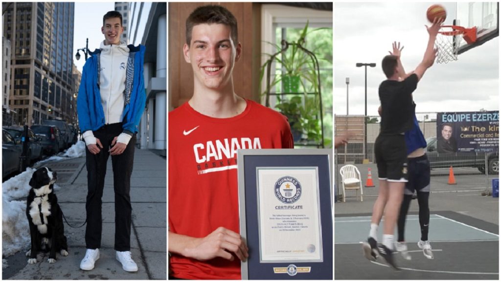 پسر کانادایی قدبلندترین نوجوان جهان شد