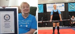 مادربزرگ ۱۰۰ ساله رکورد مسن ترین وزنه بردار قدرتی را شکست