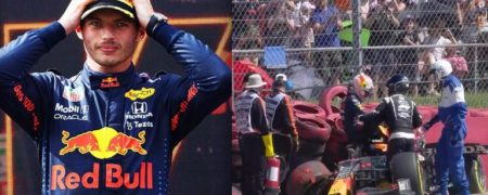 تصادف شدید لوییس هملیتون و مکس ورشتپن در مسابقات فرمول یک ایتالیا + ویدیو