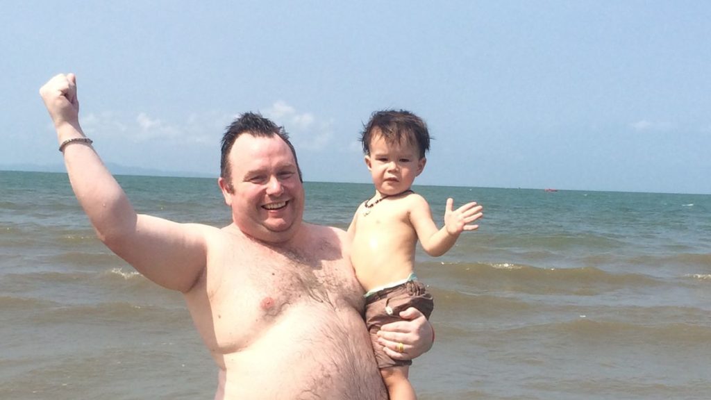 داستان جالب پدری که به خاطر بچه‌اش ۷۵ کیلو وزن کم کرد