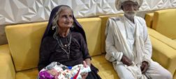 زن ۷۰ ساله هندی برای اولین بار مادر شد