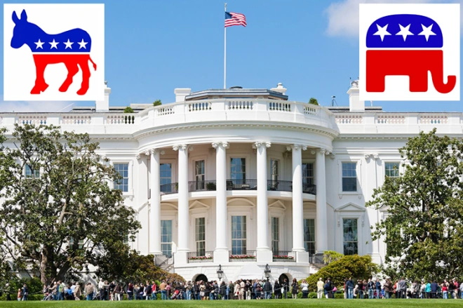 تفاوت های حزب جمهوری خواه و دموکرات در سیستم سیاسی ایالات متحده