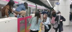 وحشت در قطار توکیو پس از حمله جوکر ژاپنی با چاقو در شب هالووین + ویدیو
