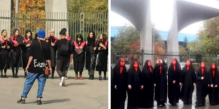 ماجرای عکس های دختران بی حجاب و محجبه مقابل دانشگاه تهران چه بود؟