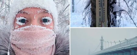 رسیدن دمای هوا در سردترین روستای جهان به ۶۰ درجه زیر صفر و ترس از یخ زدن کودکان