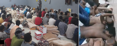 تصاویر منتشر شده از رفتار غیرانسانی با زندانیان سیاسی و مهاجران در عربستان سعودی