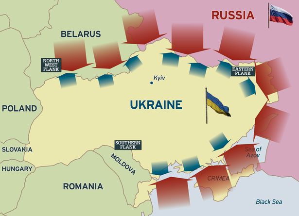 روسیه نیروهای خود را در مرزهای شمالی، جنوبی و شرقی اوکراین مستقر کرده و پس از محاصره از سه طرف، برای حمله به اوکراین آماده است