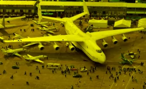 تصاویر ویرانه بزرگ ترین هواپیمای جهان که در حمله روسیه نابود شده است