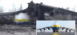 تصاویر ویرانی بزرگ ترین هواپیمای جهان در اثر حمله روسیه به اوکراین + ویدیو