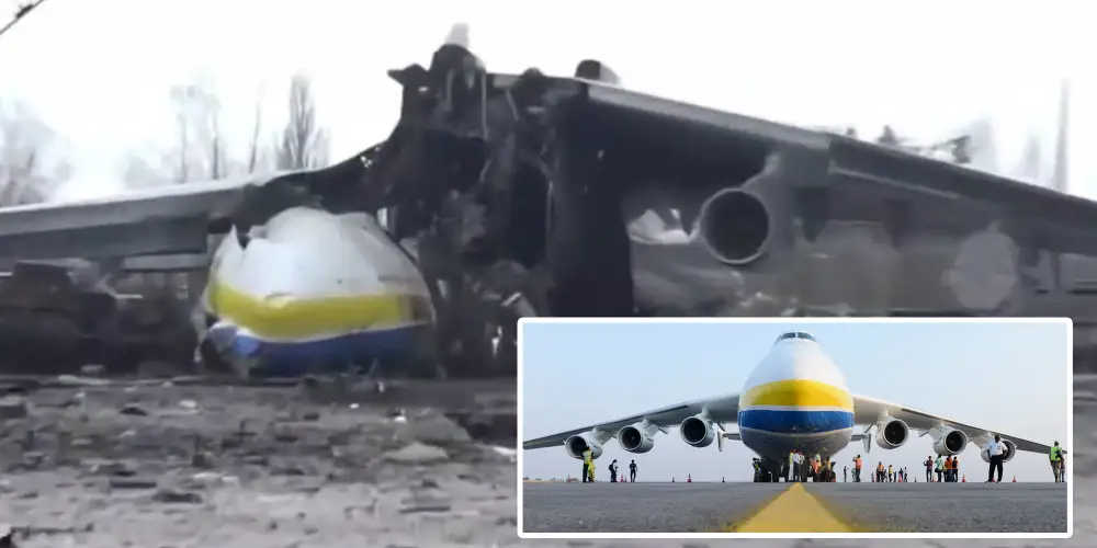 تصاویر ویرانی بزرگ ترین هواپیمای جهان در اثر حمله روسیه به اوکراین + ویدیو
