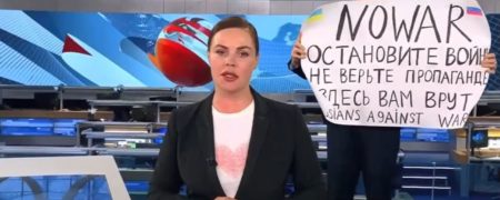اعتراض جالب به جنگ در پربیننده‌ترین شبکه تلویزیونی روسی + ویدیو