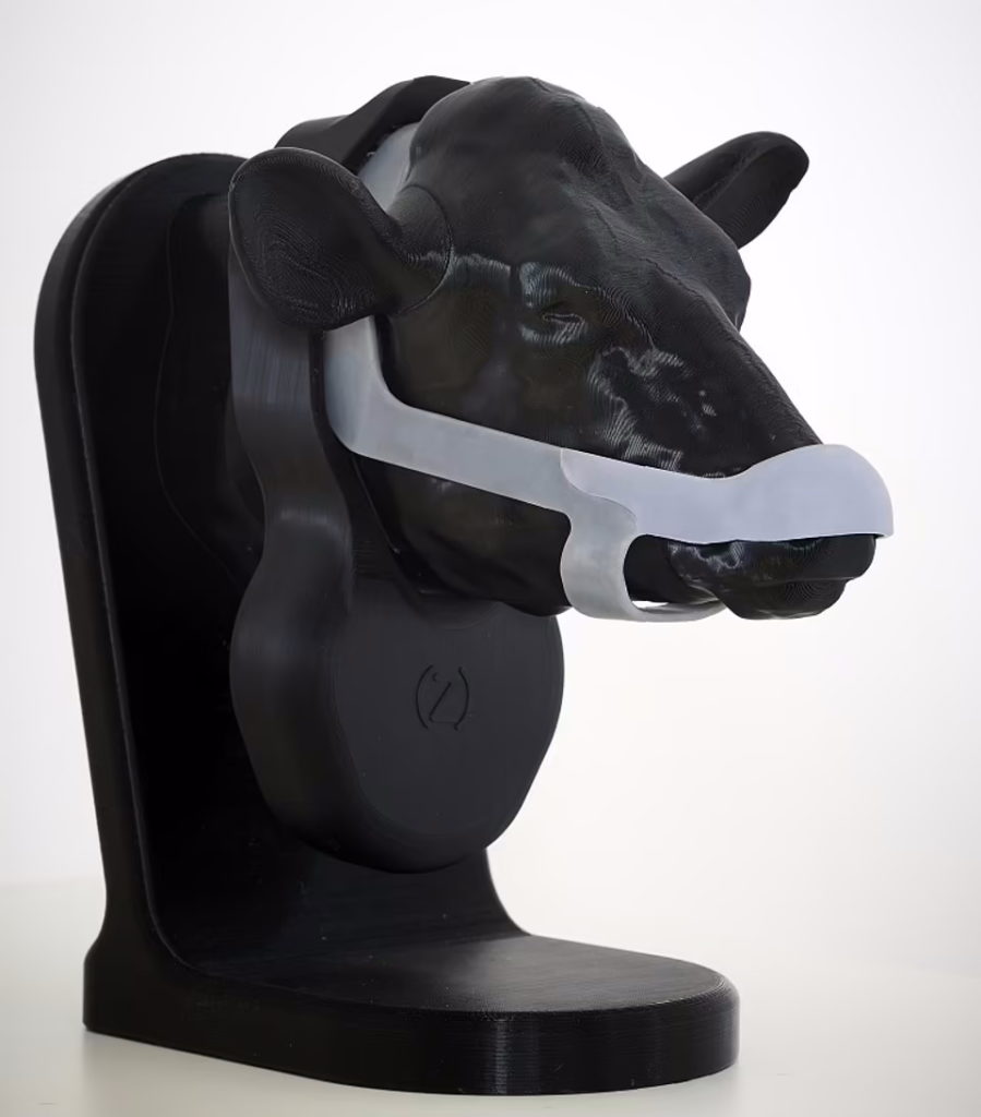 برنده یک مسابقه طراحی بریتانیایی:‌ ماسکی که گاز متان موجود در نفس گاوها را خنثی می‌ کند
